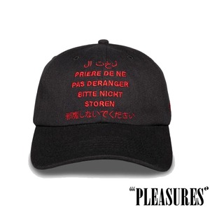 【PLEASURES/プレジャーズ】DISTURB CAP キャップ / BLACK / HOL25-13838 セール対象外