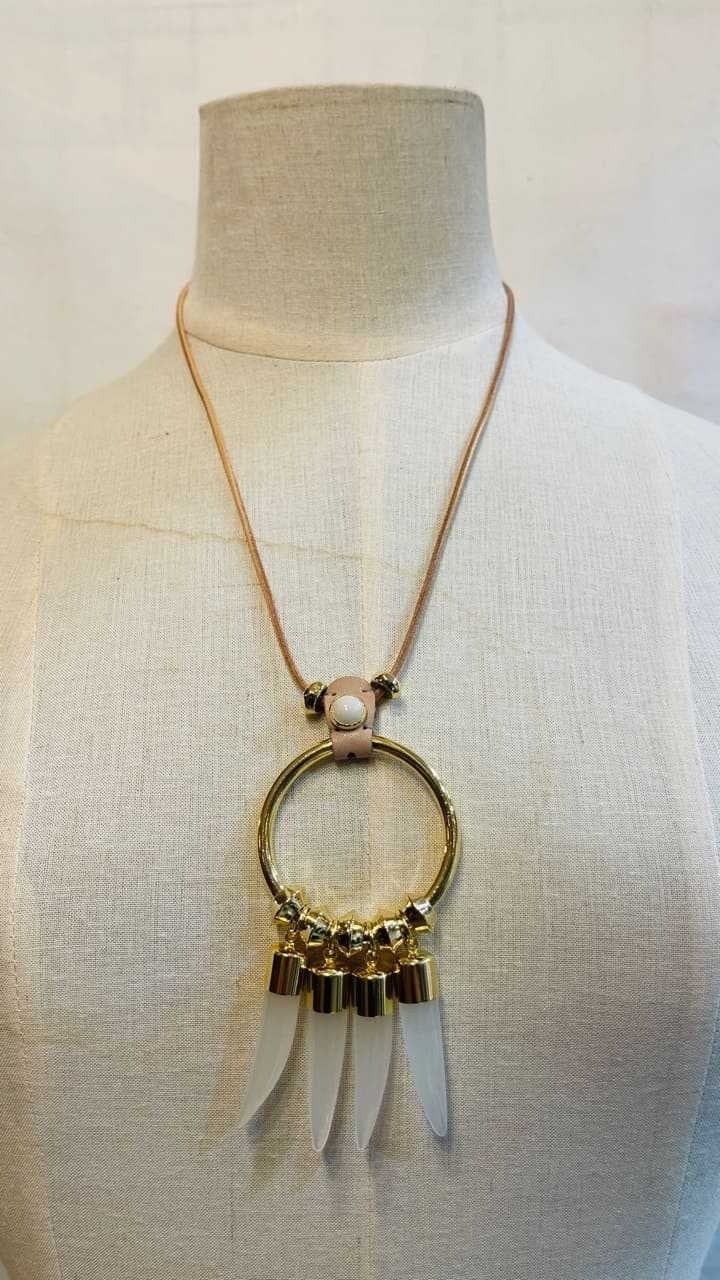 FUMIE=TANAKA フミエタナカ fang ring necklace F23A-65 WH | ANERCA