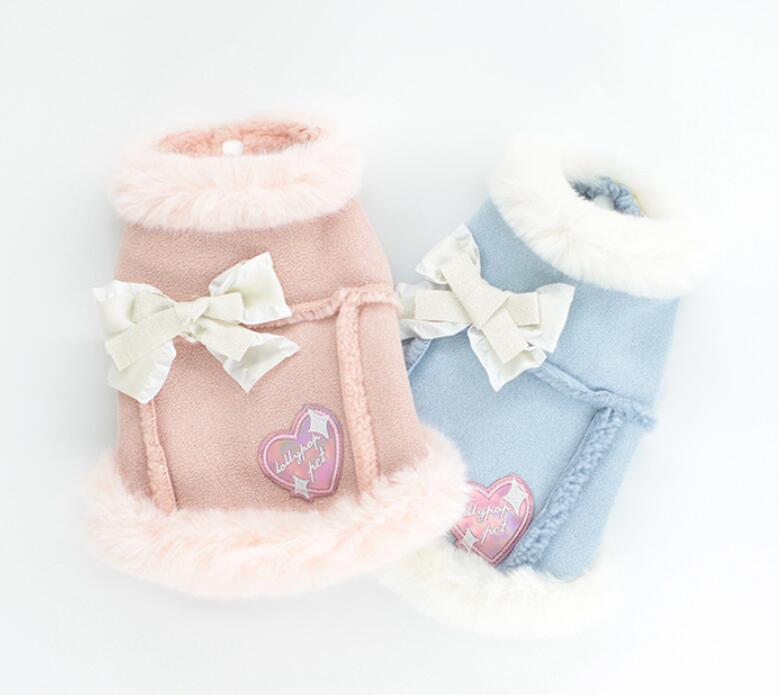 おすすめ☞《予約》№1101783 ファー&リボンコート(ボタン脱着式)