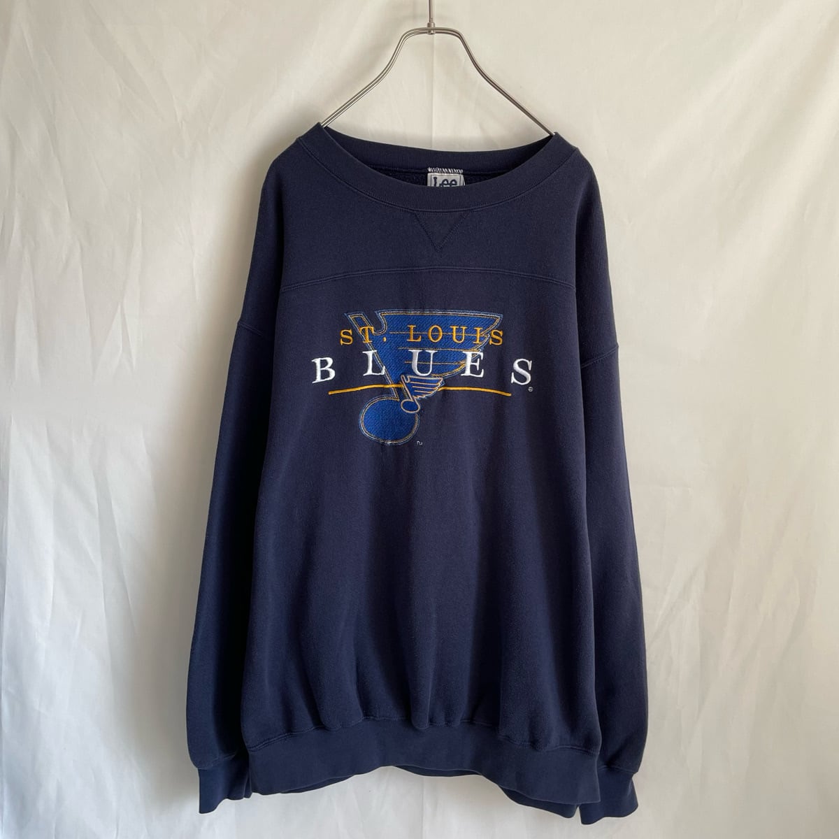 【90s 】Lee NHL セントルイスラムズ 刺繍 スウェット ネイビー