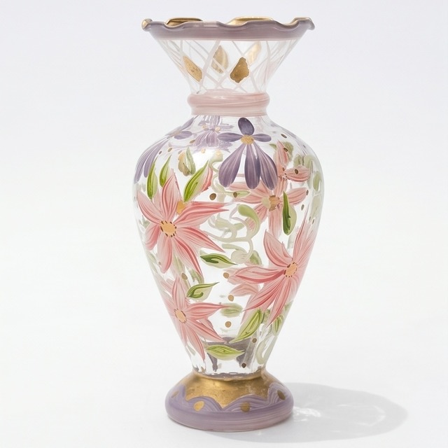 Flower paint vase