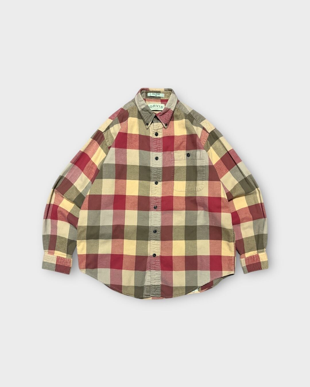 【Used】“ORVIS” Block Check Flannel Shirt