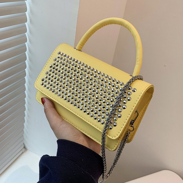 チェーン レッド クロスボディ スクウェア 手作りハンドバック20797735134