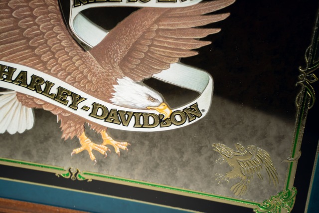 Official Harley Davidson Vintage Mirror Sign