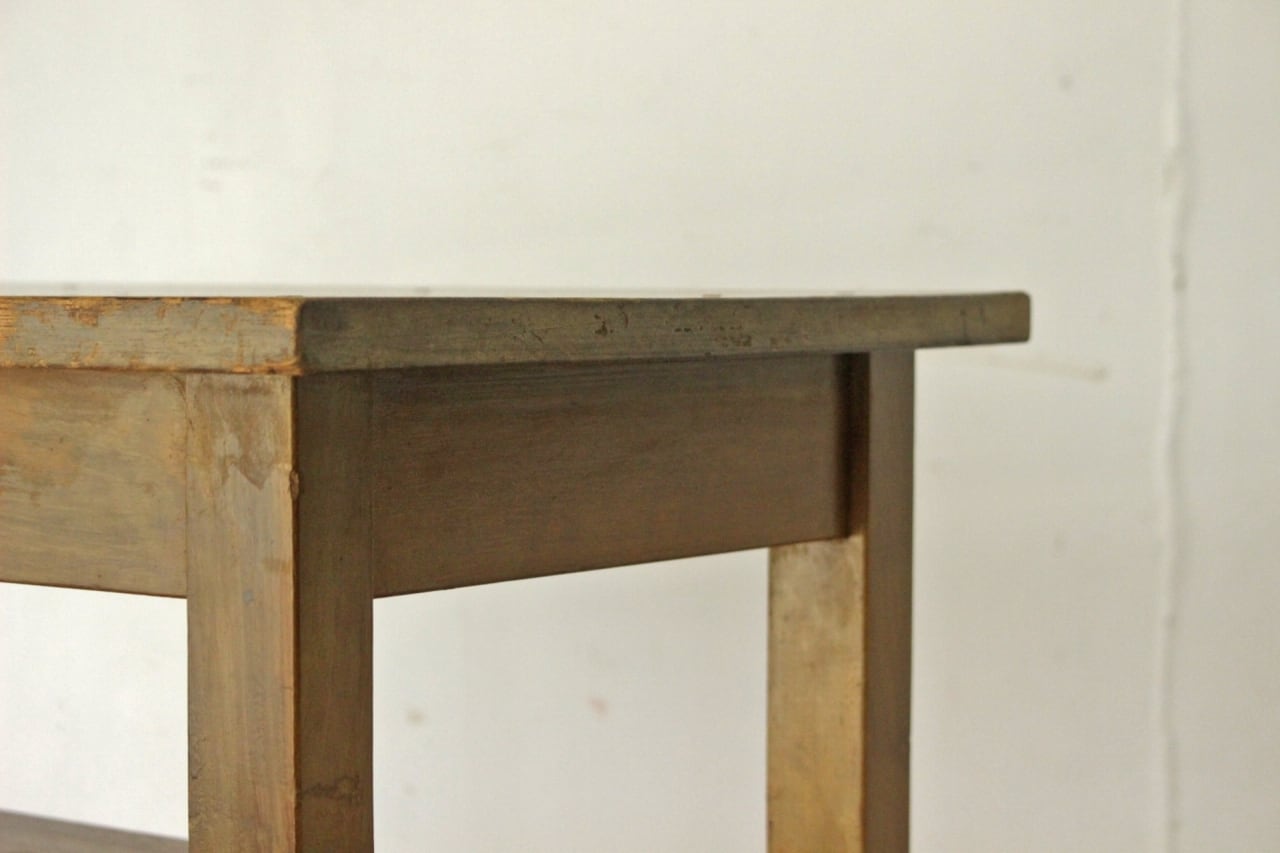 レトロ 作業台 花台 飾り台 展示台 テーブル 机 ラワン材 ナチュラル