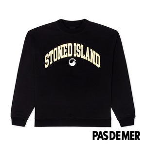 【PAS DE MER/パドゥメ】STONED ISLAND CREWNECK クルーネックスウェット / OLD BLACK / SS24-12137
