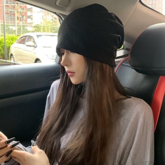 カジュアルスプリングオータムブラックニット 帽子 春物 秋物 ウィンター 冬物 ケッペル73938836971