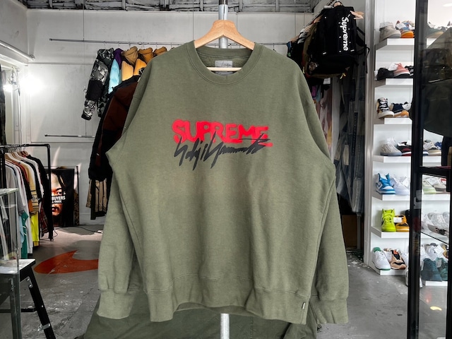 Supreme × YOHJI YAMAMOTO CREWNECK OLIVE XL 76900