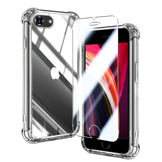 対応 iPhone SE2 ケース + あいふおんSE2 ガラスフィルム SENXLL-iPSE21+1