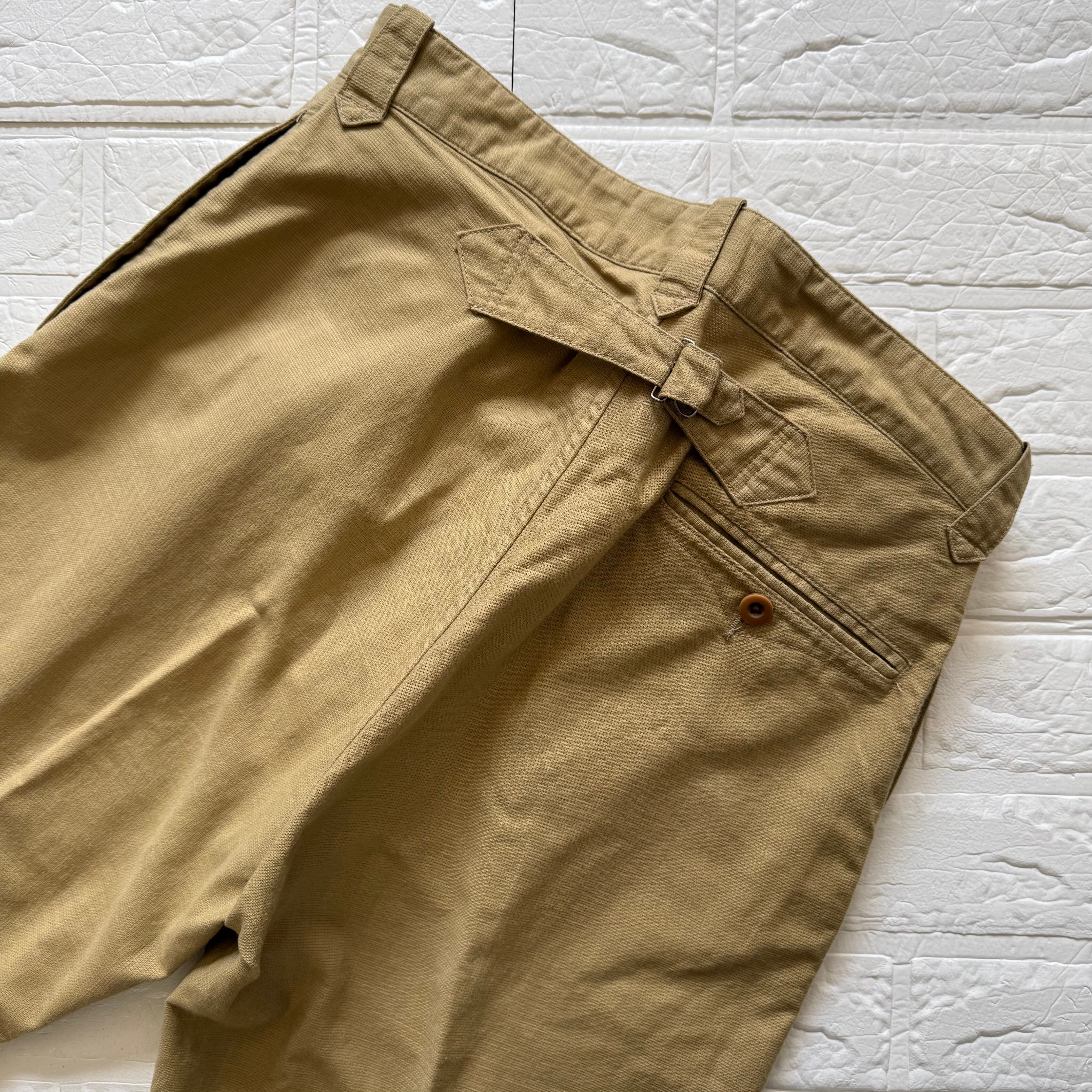 ANATOMICA コットン フィッシャーマンパンツ ベージュ サイズ40 (L相当