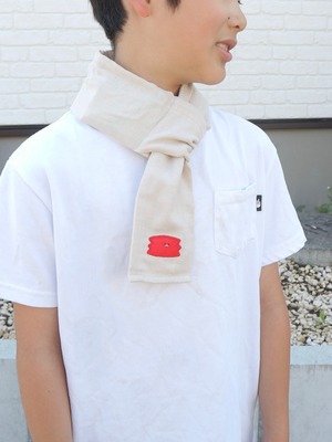 雪国どうぶつのクールネックガーゼ【ノンホルマリン加工】