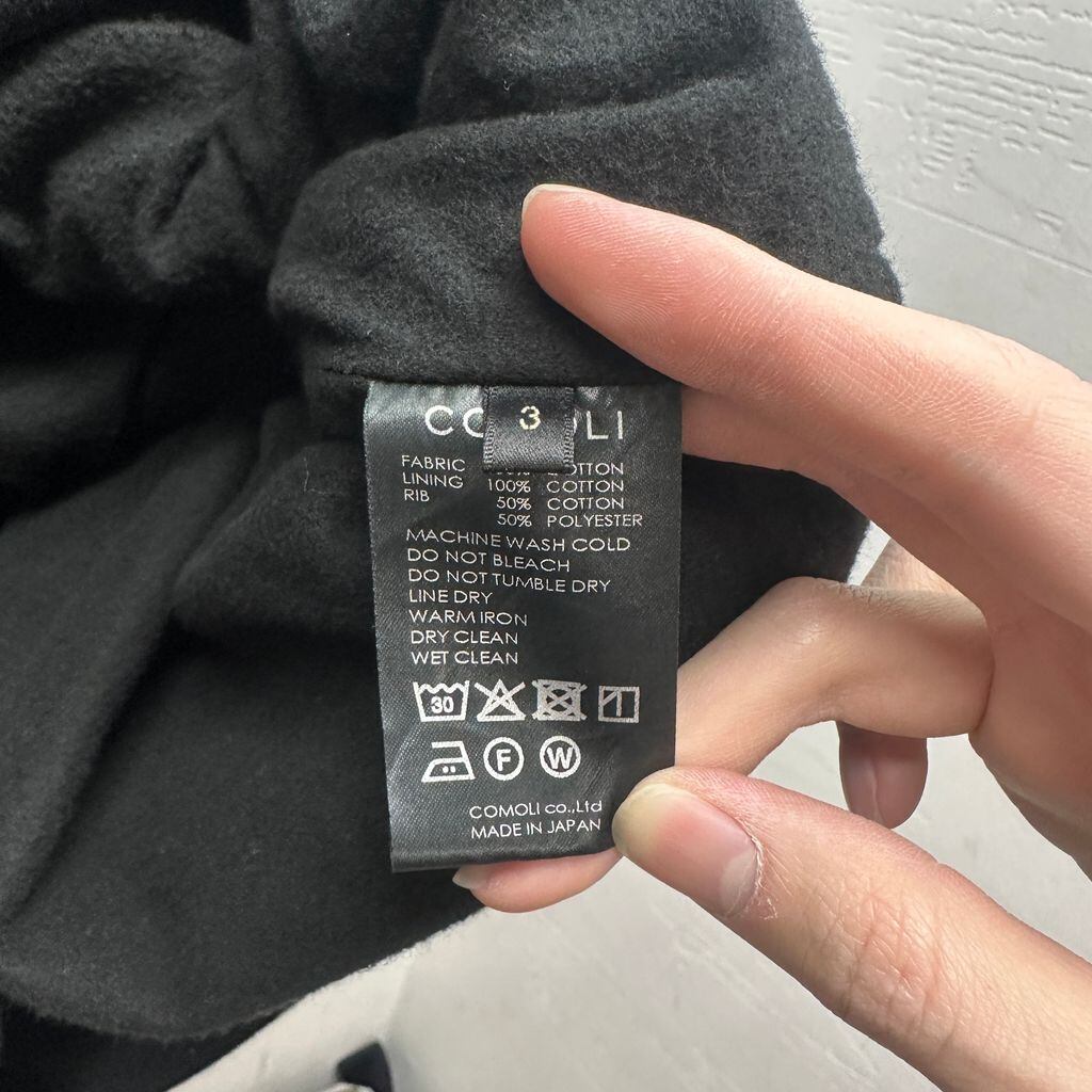 COMOLI コモリ 25AW Black Denim Zip Up Parka ブラックデニム ジップ