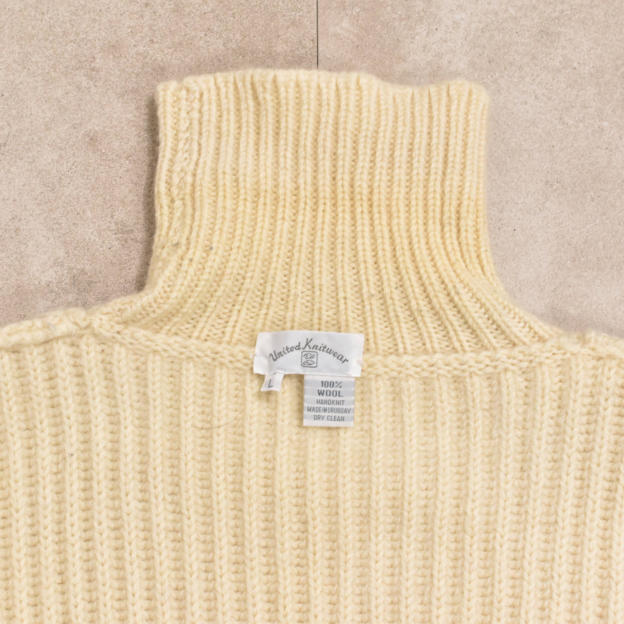 90～00s United knitwear hand sweater | 古着屋 grin days memory