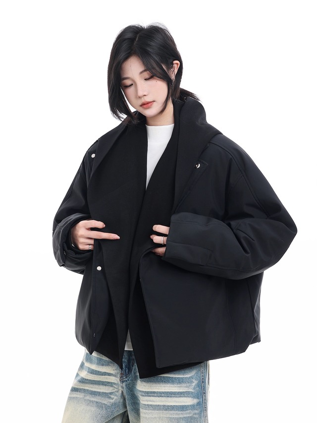 ドレープフード ダウンジャケット / DRAPE HOOD DOWN JACKET