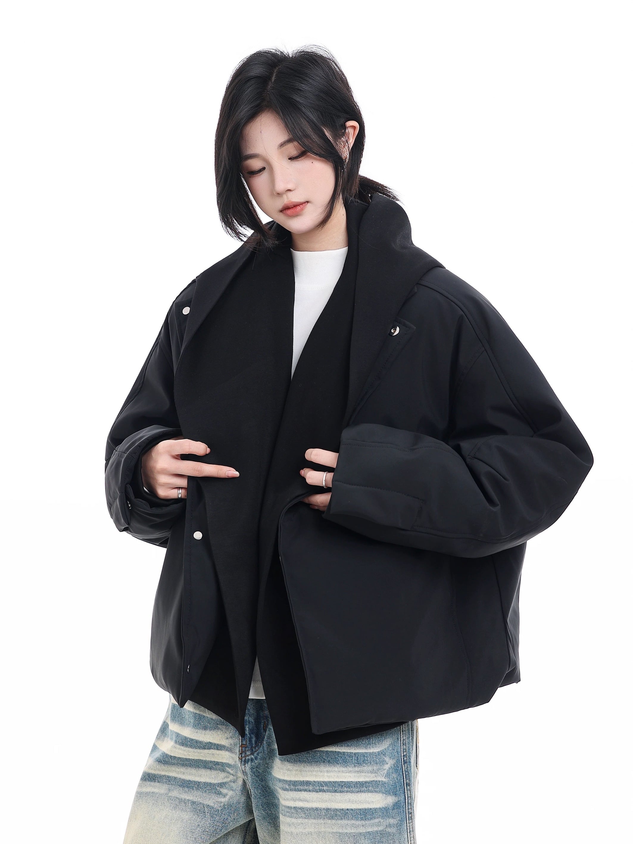 ドレープフード ダウンジャケット / DRAPE HOOD DOWN JACKET