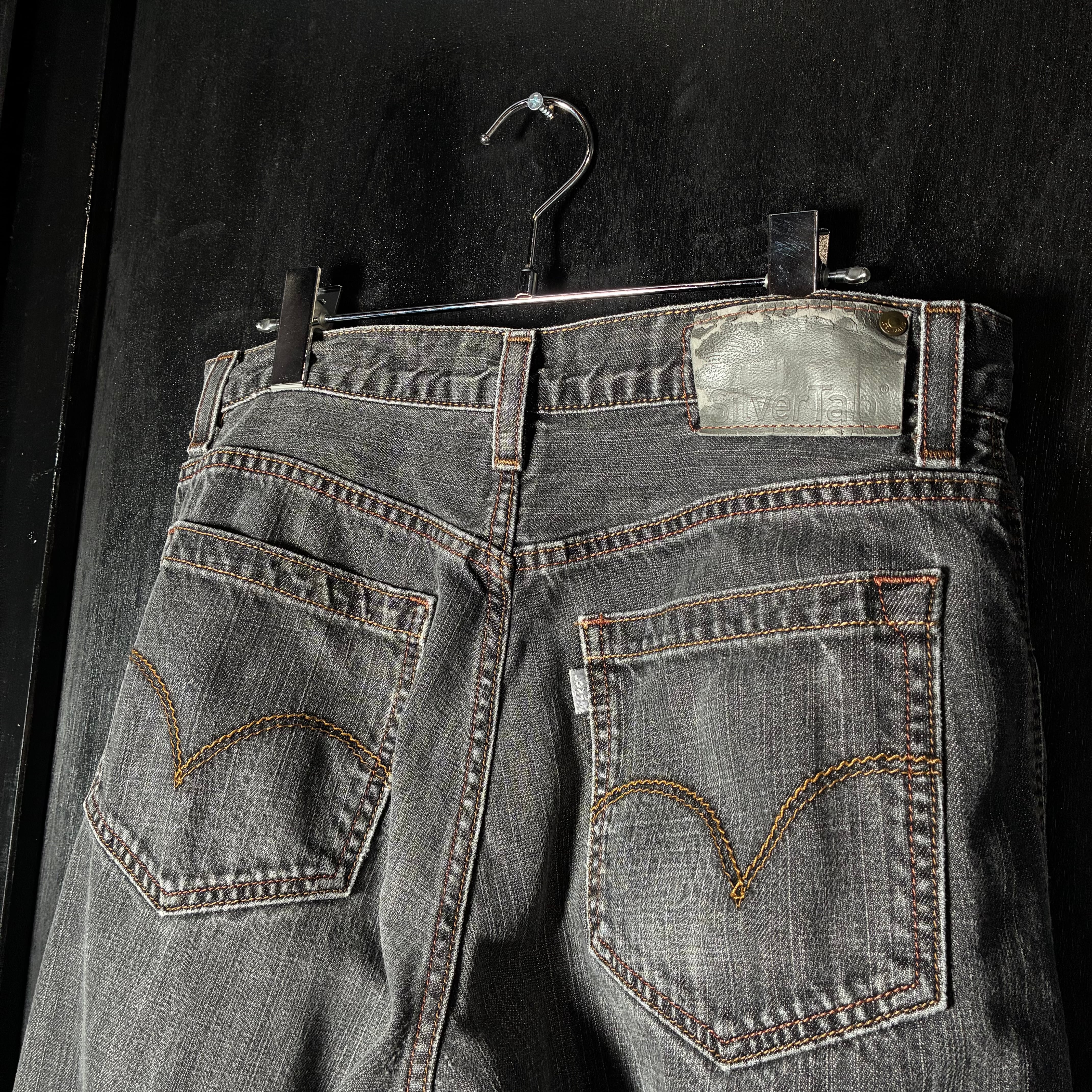 メキシコ製 Levi's Silver Tab Baggy 先染めブラック W33 リーバイス