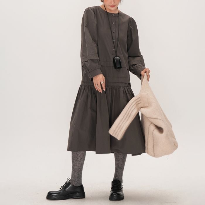 back ribbon tiered one-piece 13907