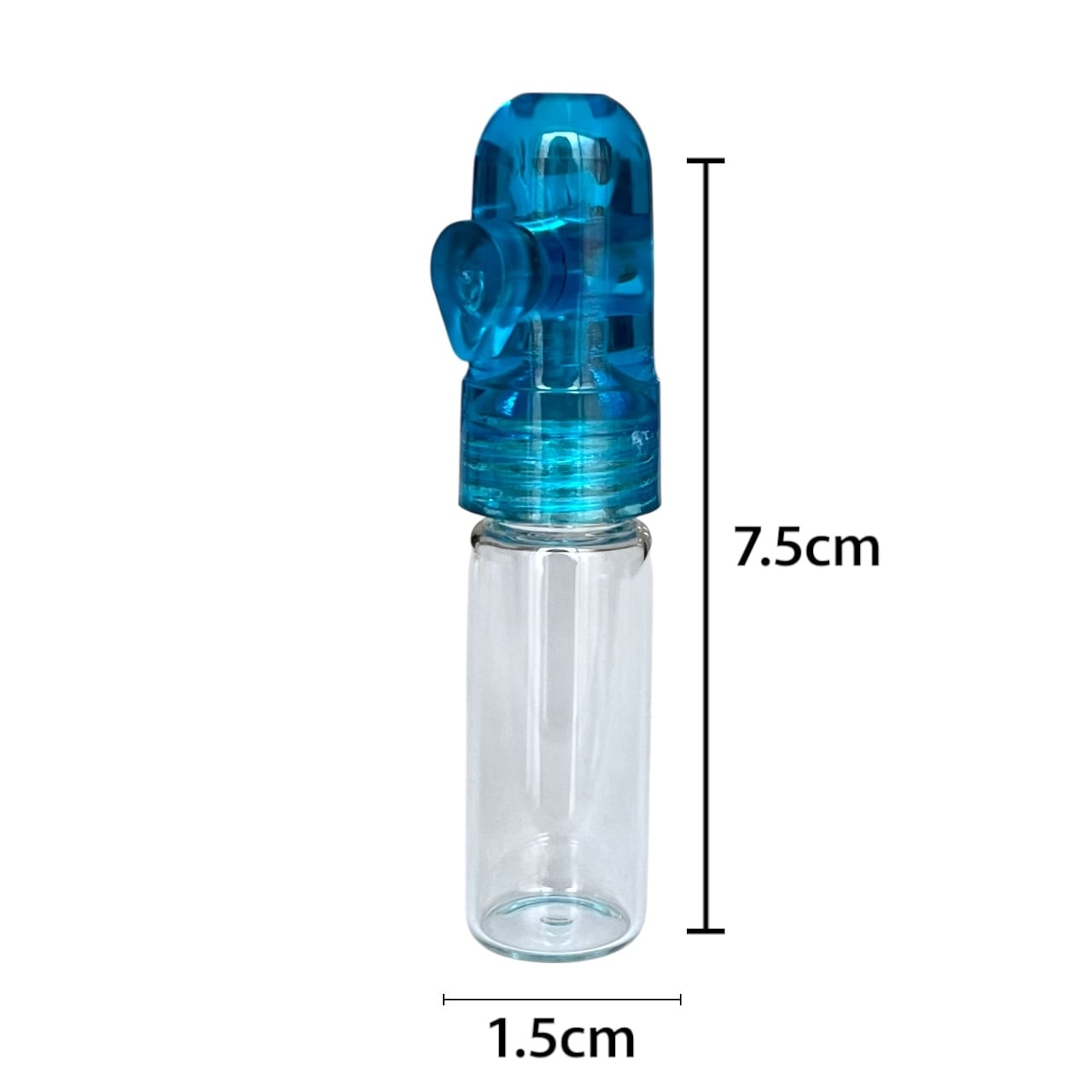 420friendly アクリル製 スニッフボトル／ロケット型 7.5cm｜レバー式