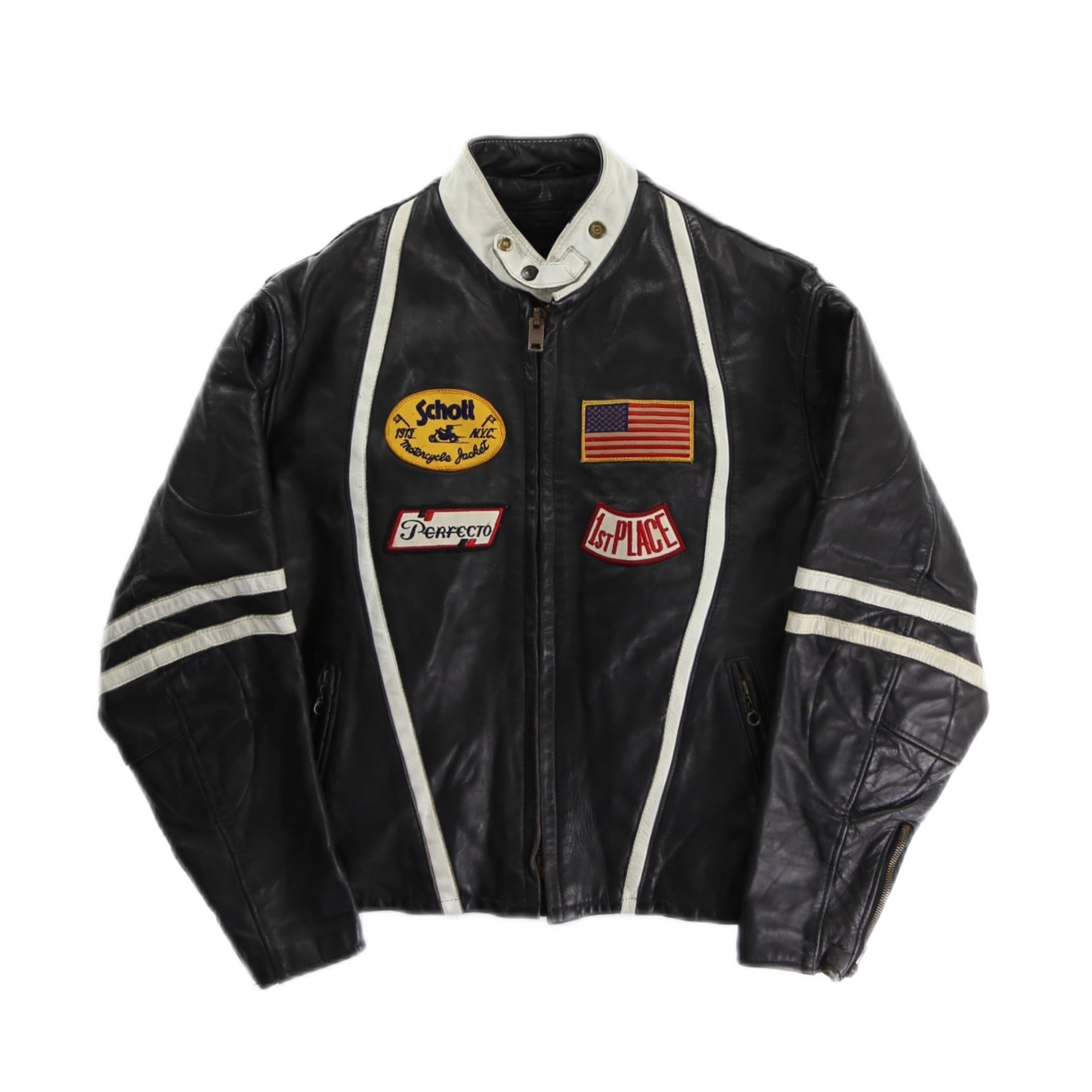 CUBA】1980s vintage SCHOTT special leather riders jacket made in 