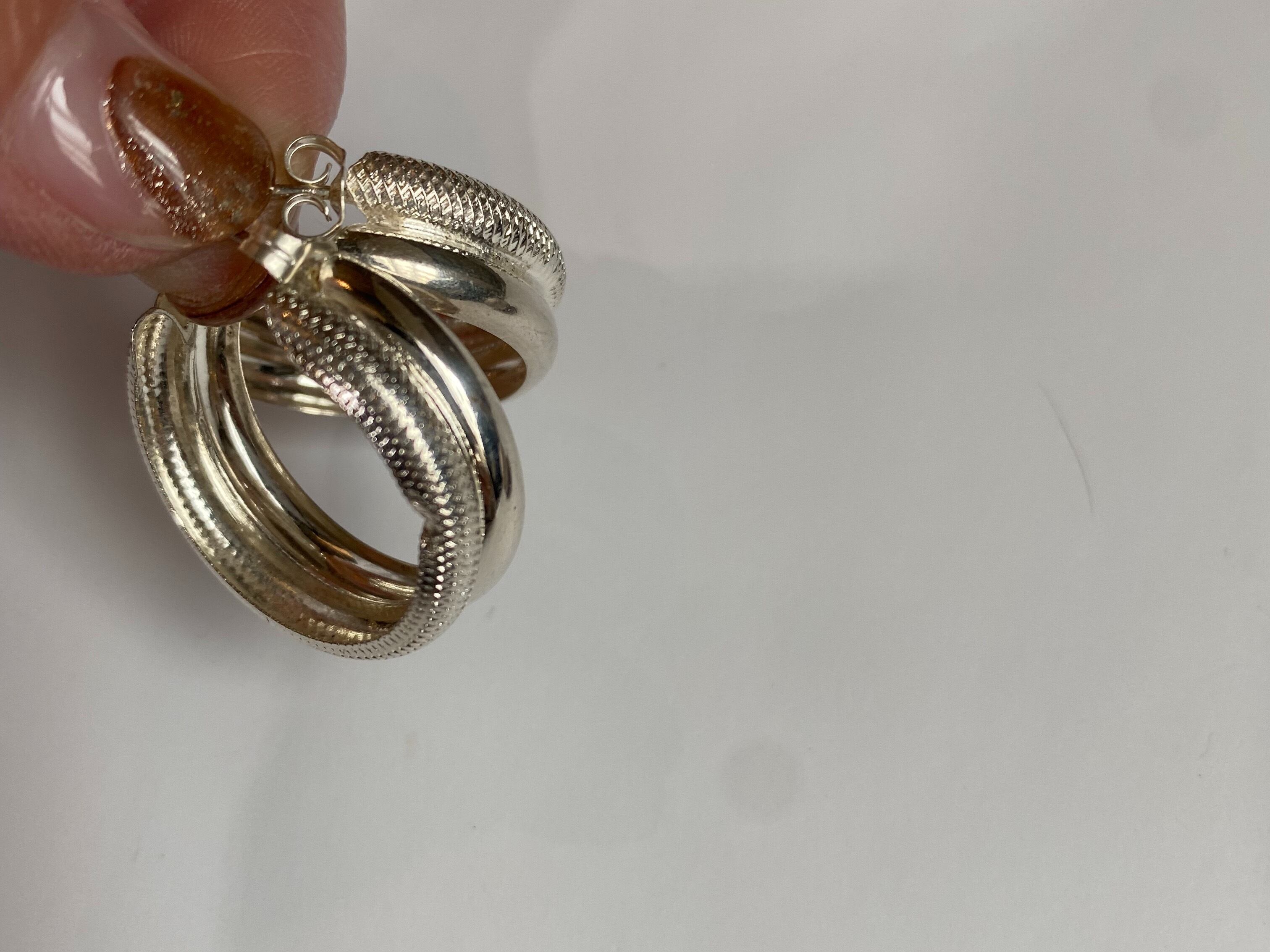 〈vintage silver925〉etched hoop pierce | CherLife powered by BASE