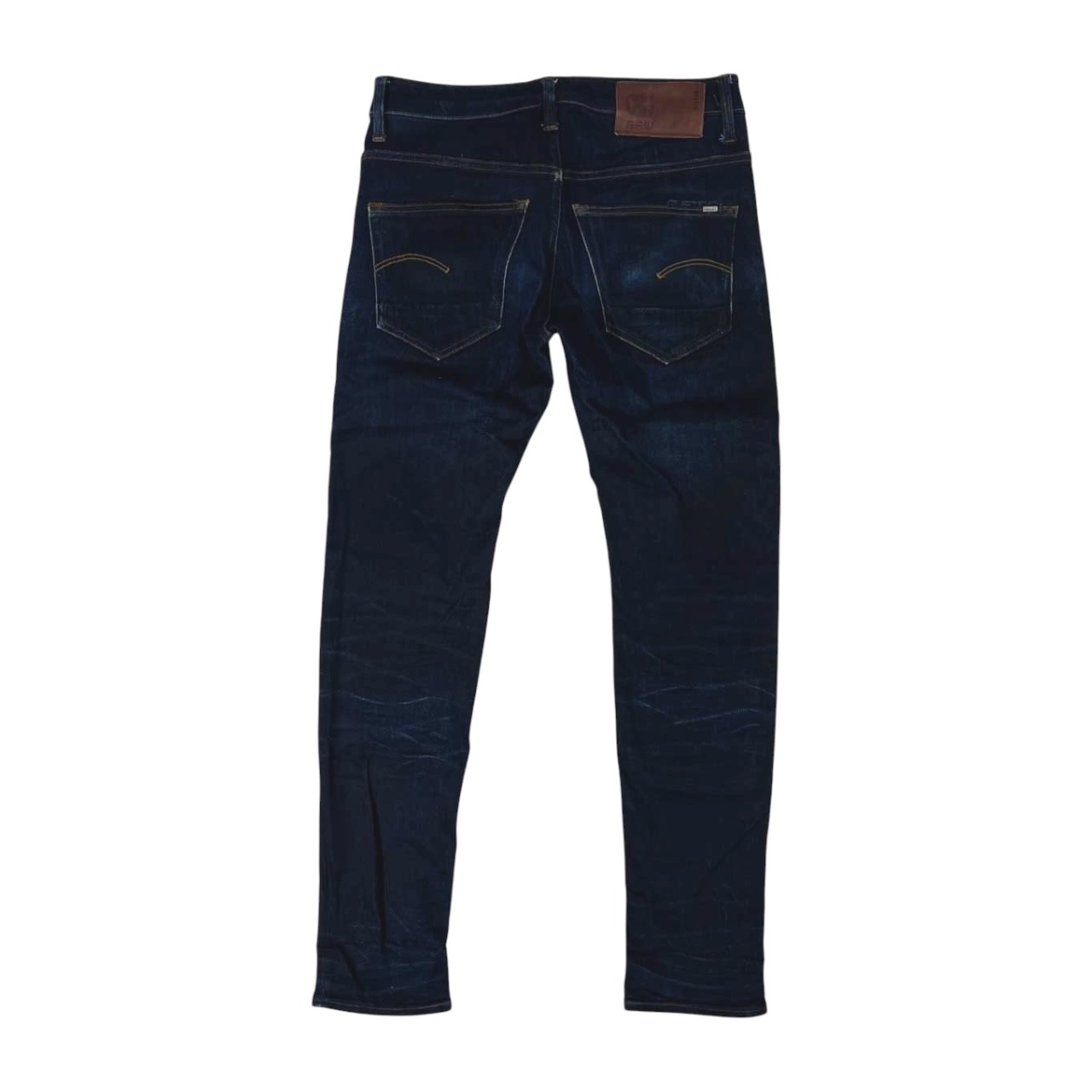 G-STAR RAW ジースター 加工 ストレッチ スキニー デニム パンツ 29 /ボタンフライ/メンズ/革パッチ/濃紺/ネイビー