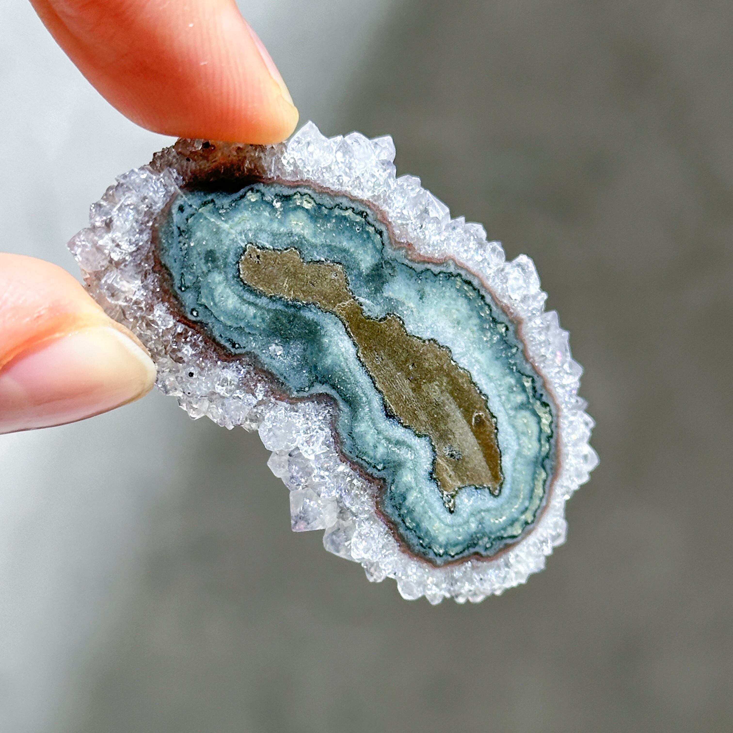 フラワーアメジスト スライス42◇ Flower Amethyst ◇天然石・鉱物