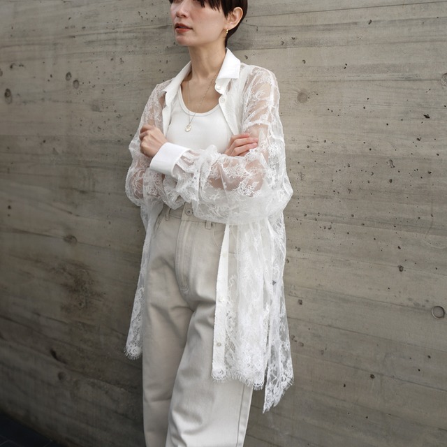 レースコンビシャツ