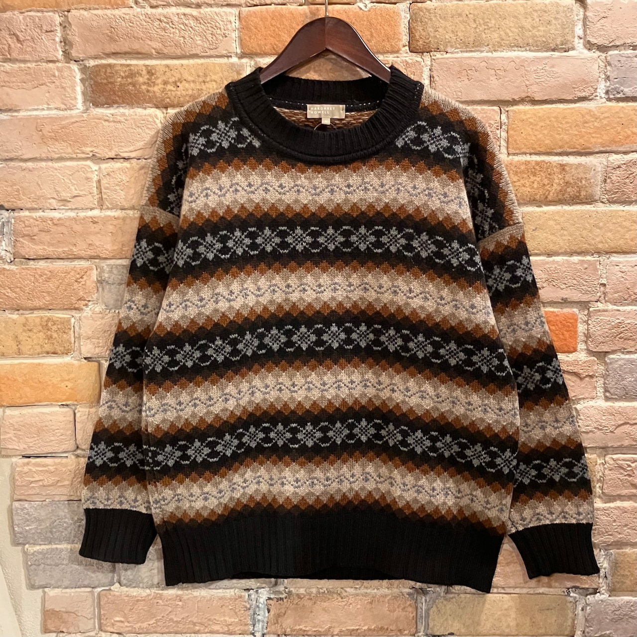 Margaret Howell スコットランド製 ウール×カシミア クルーネック  