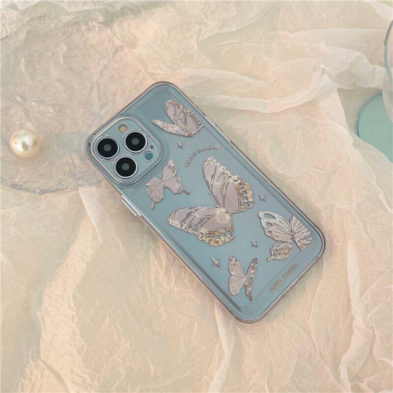 Iphone 13 対応 Pro 蝶々 クリア 女子 バタフライ 人気 韓国 韓国 アパレル 雑貨 スマホケース レディースファッション専門店 Obolo