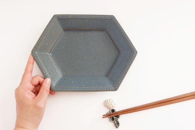 青錆釉 六角洋皿 陶器 よしざわ窯 | うつわと暮らし｜M's homelife
