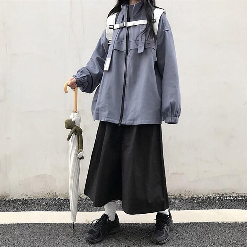 オールマッチ長袖ルーズセーターレディース2020年秋新作スチューデントジャケットバージョンツーリングジッパースタンドカラージャケットトレンド 萌量不足11069449392