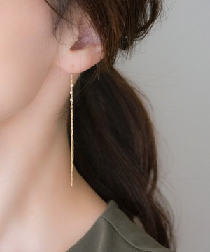 【片側販売】チェーンピアス-長さ4種／K18YG