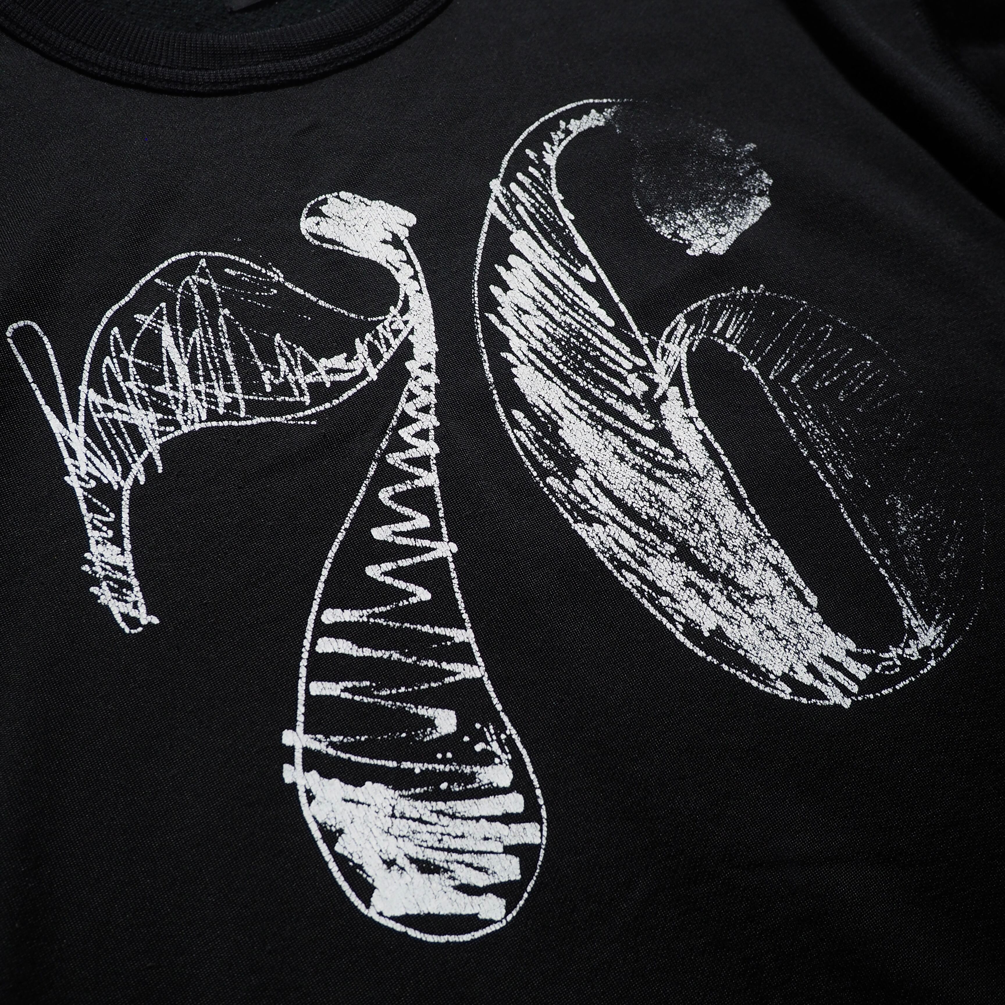 ” kolor ” ” 76 Number ” hand painted Rude taste Black Tee