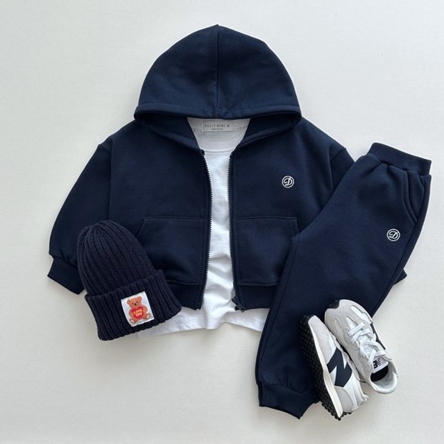 【BABY&KID】春作ジップパーカーセットアップ