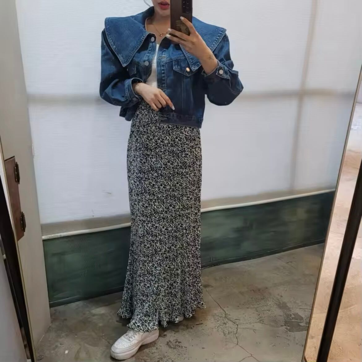 ビッグカラーデニムジャケット