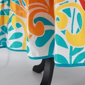 フラダンス 衣装 ワンピース ドレス ホワイト系 メネフネプランテーション ハワイアンプリント 植物柄 ノースリーブ フリル かわいい おしゃれ 華やか 上品 MENEHUNE PLANTETION ブルー系 レッド系 オレンジ系 イエロー系 白 水色 赤 黄 フラダンス衣装 ハワイアンドレス ドレスアップ かわいい衣装 おしゃれ服 リゾートファッション パーティーウェア ストレッチなし フリル袖 植物デザイン カラフル トロピカル オープンバック