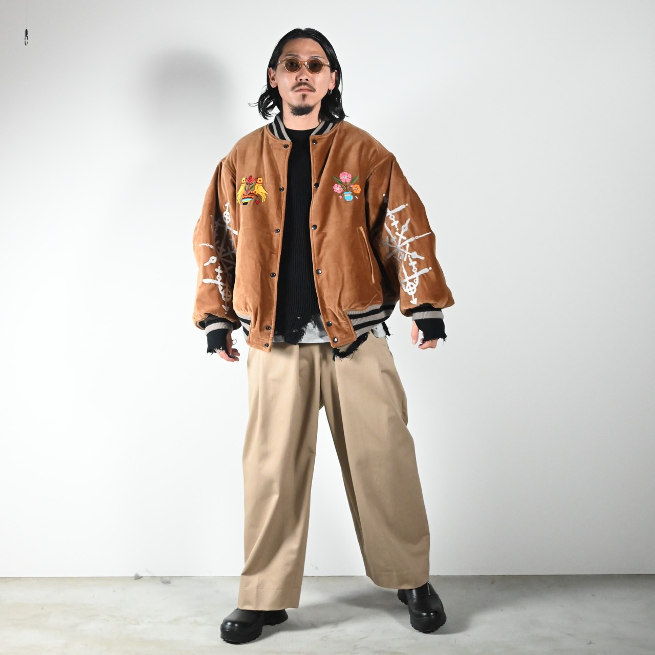 LEH26AW新作Embroidery SKA Reversible Blousonコーディネート