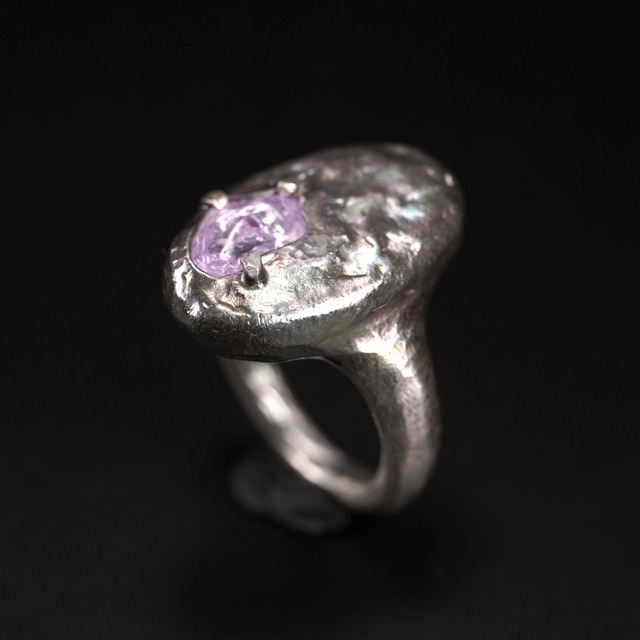 【１点もの】プリミティブ ピンキーリング サファイア 楕円 #6