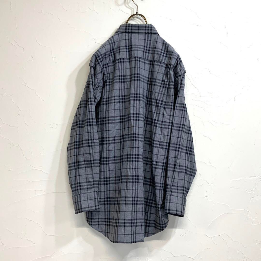 BURBERRY LONDON バーバリー ノバチェック シャツ グレー | 古着屋 MOU
