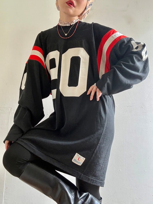 60-70s Vintage Champion Oversized Football Tee