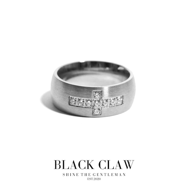 316L Zirconia Cross Ring【SILVER】