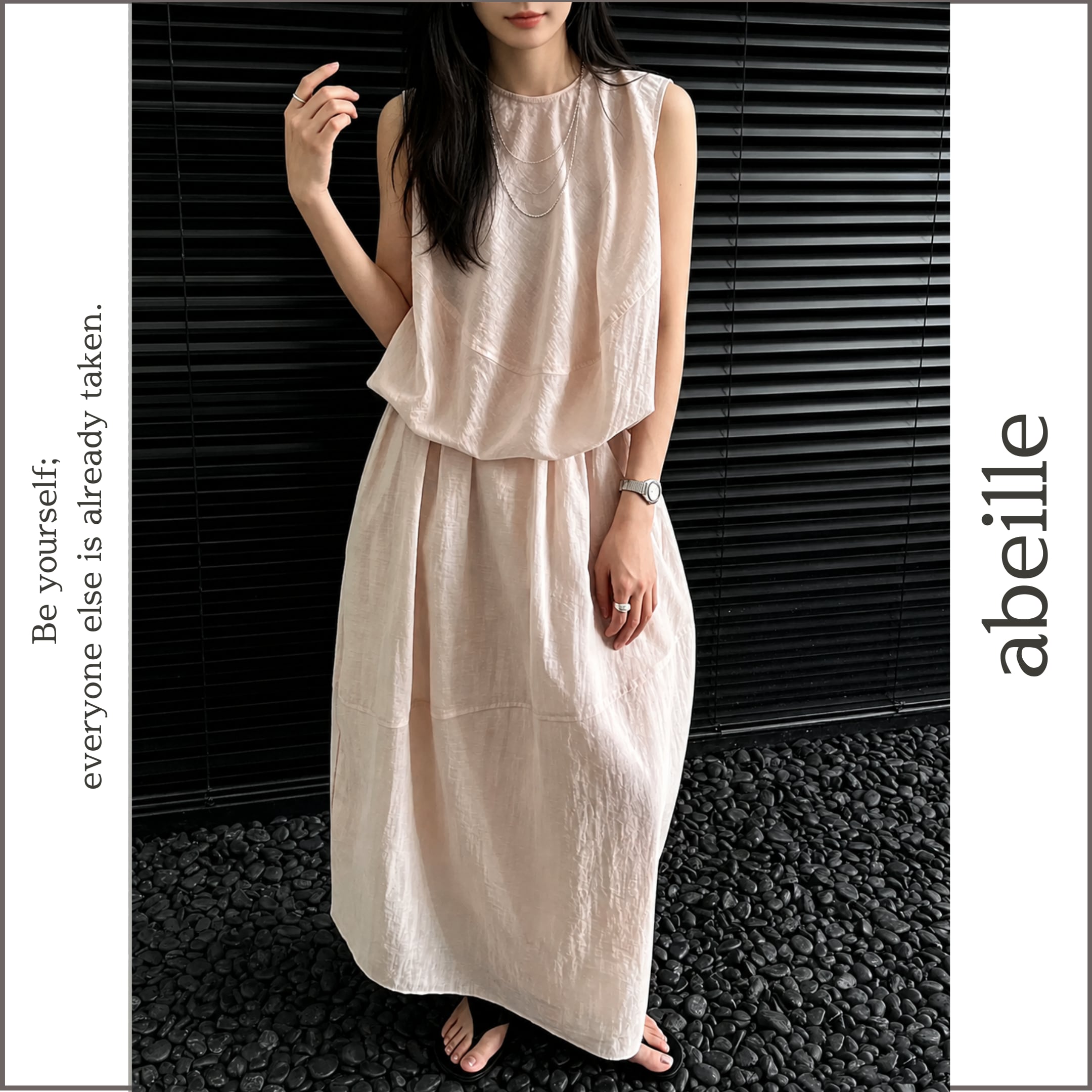 sleeveless top & maxi skirt set 14595