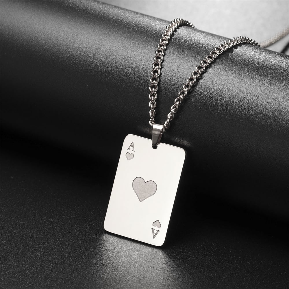HEARTZ スクエアペンダントネックレス Heart Ace Pendant Necklace / ハート エース ペンダント ネックレス