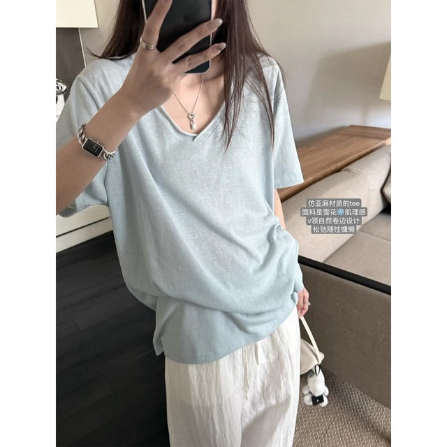 【カットソー】 カットソー レディース おしゃれ 半袖 カットソー tシャツ 春 夏 秋 20代 30代 40代 50代 半袖 レディース トップス 大人 可愛い きれいめ グレー ブルー 青 ホワイト 白 M L