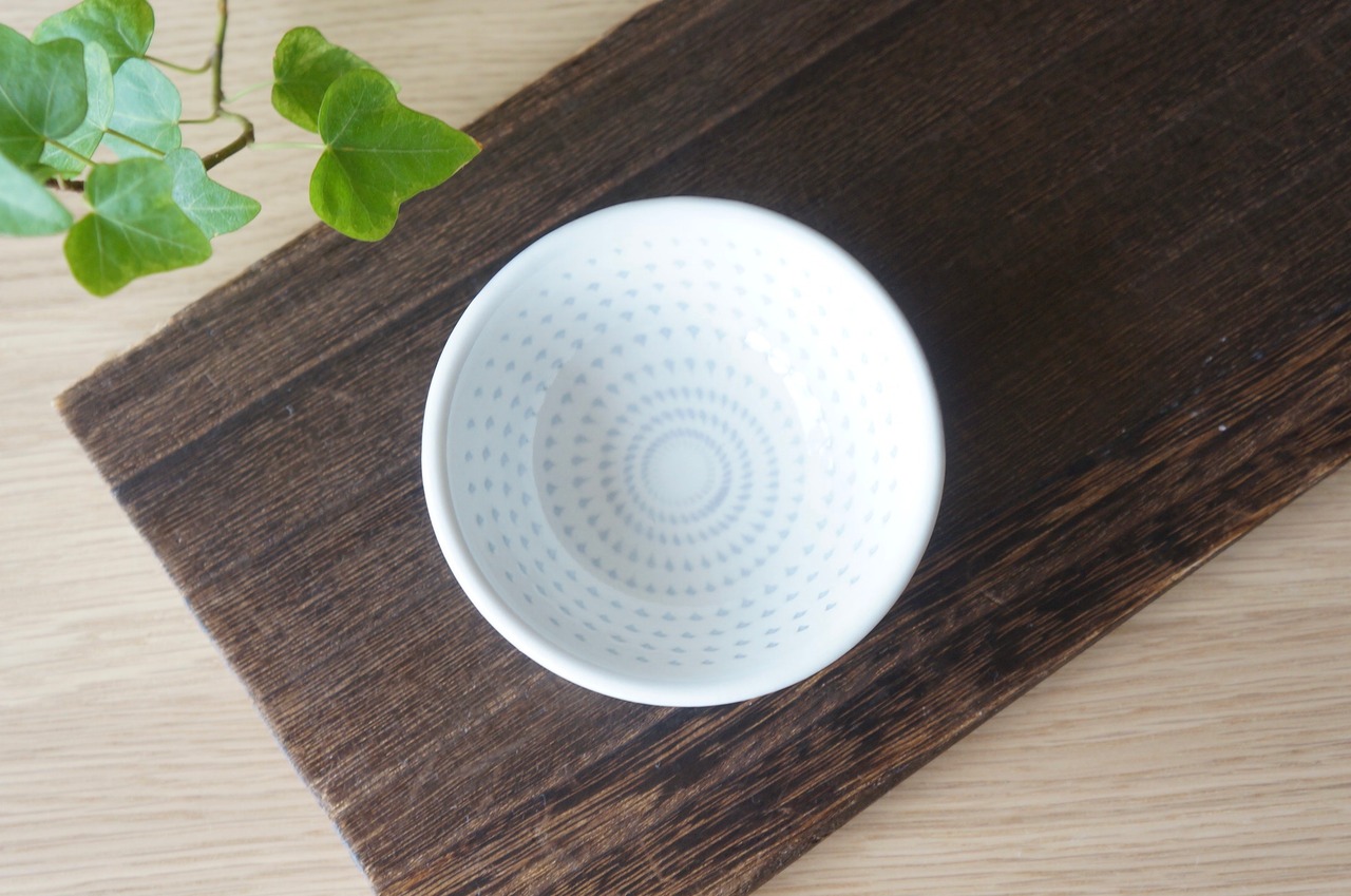 小石原焼  福嶋製陶  かわいい豆鉢  グレーとびかんな　② ［18-511］