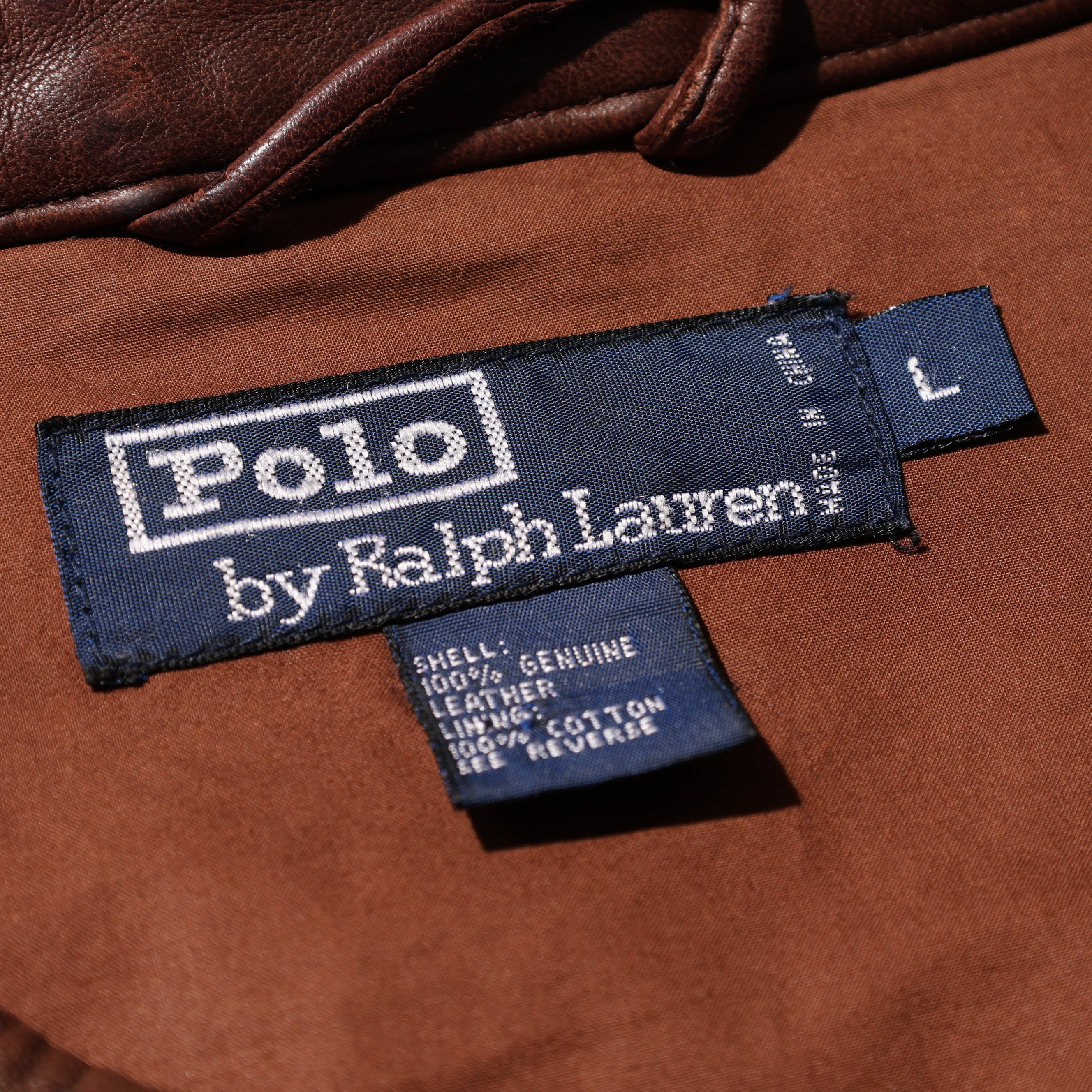 L ポニー無し Polo Ralph Lauren ラムスキン レザージャケット