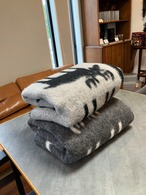 ロロスツイード エルク ブランケット グレー/ナチュラル 90×135