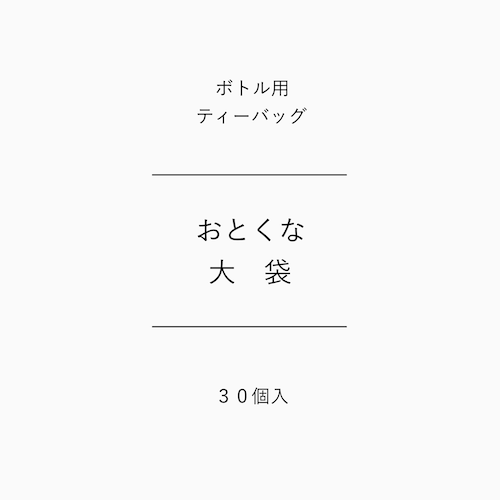 ［ 大袋 ］ボトル用ティーバッグ　30個