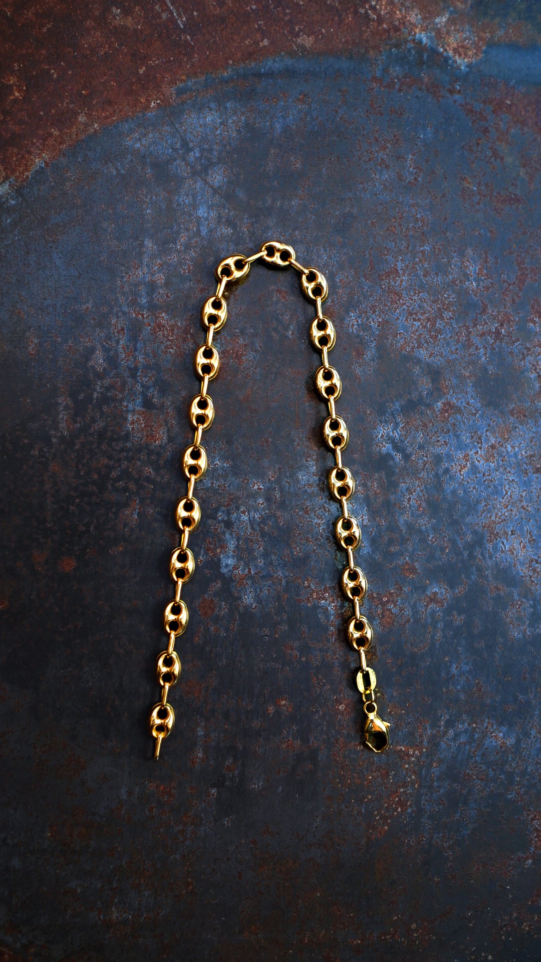 VINTAGE】U.S. VINTAGE K14 ゴールド アンカー チェーン ブレスレット