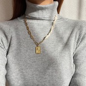 [取り外しロングチャーム］お花パール × チェーン　［GSN27］